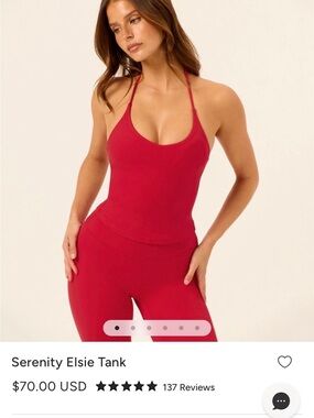 Crop Shop Boutique (CSB) Serenity Elsie Tank- Red Halter Tie